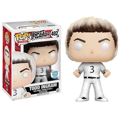 Funko Pop Scott Pilgrim Todd Ingram number 402 holding bass guitar beside box