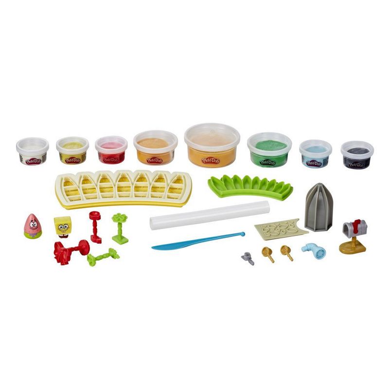 Play-Doh Builder SpongeBob SquarePants Pineapple House Toy Building Kit For Kids 5 Years And Up With 8 Cans Of Non-Toxic