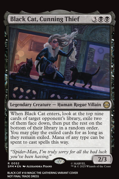 Black Cat #10 – Alessandra Pisano Magic: The Gathering Variant - Image 1