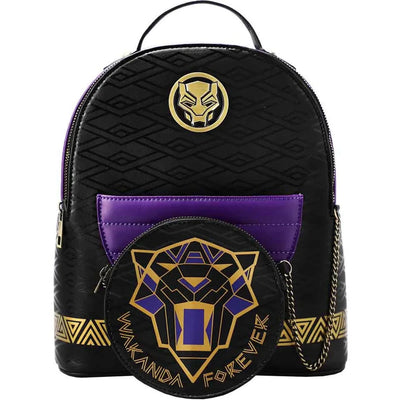 Bioworld Marvel Black Panther Wakanda Forever mini backpack and coin purse