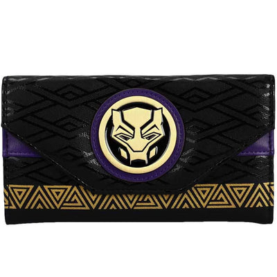 Black Panther Wakanda Forever Tribal Bi-Fold Wallet - Image 1