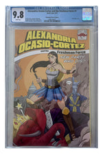 Alexandria Ocasio-Cortez and the Freshman Force #1 – Washington Warrior Edition – CGC 9.8 enhanced white-background slab presentation, certification 2046226001