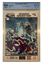 Amazing Spider-Man #5 – Humberto Ramos Cover – CBCS 9.4 original slab photo auto-cropped and centered, certification 21-3878506-002