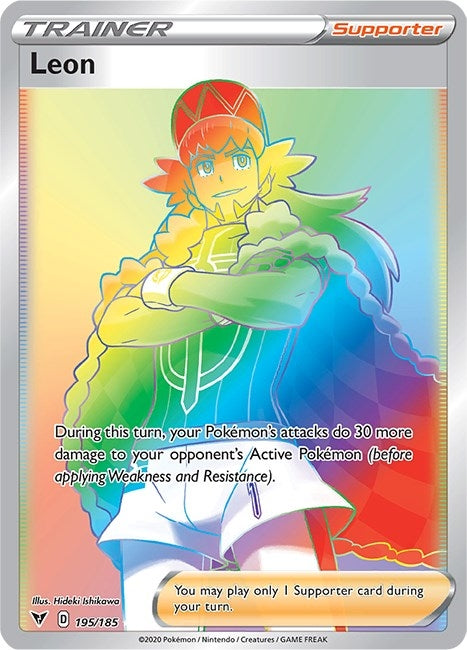 Image for Leon (Secret) (195/185) [SWSH04: Vivid Voltage] - Pokemon