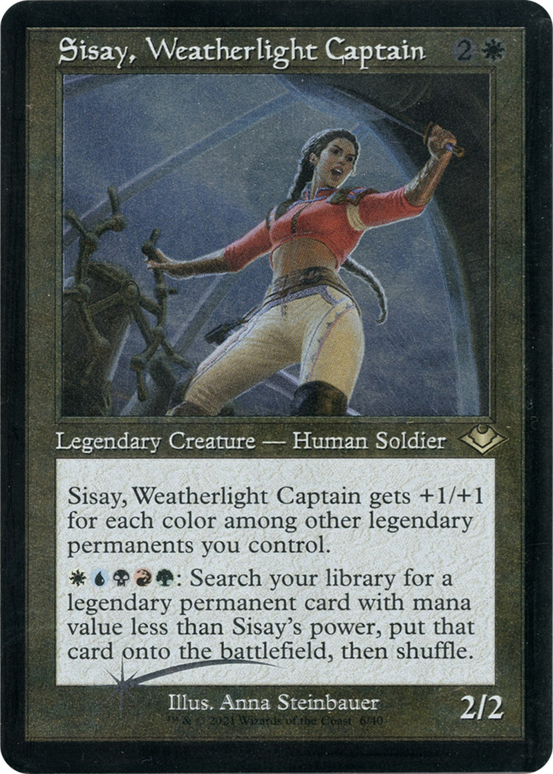 Sisay, Weatherlight Captain (Retro Frame) (Foil Etched) (6) [Modern Horizons]