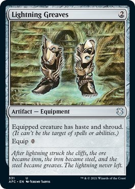 Lightning Greaves [AFC-331] - [Commander: Adventures in the Forgotten Realms] (English)