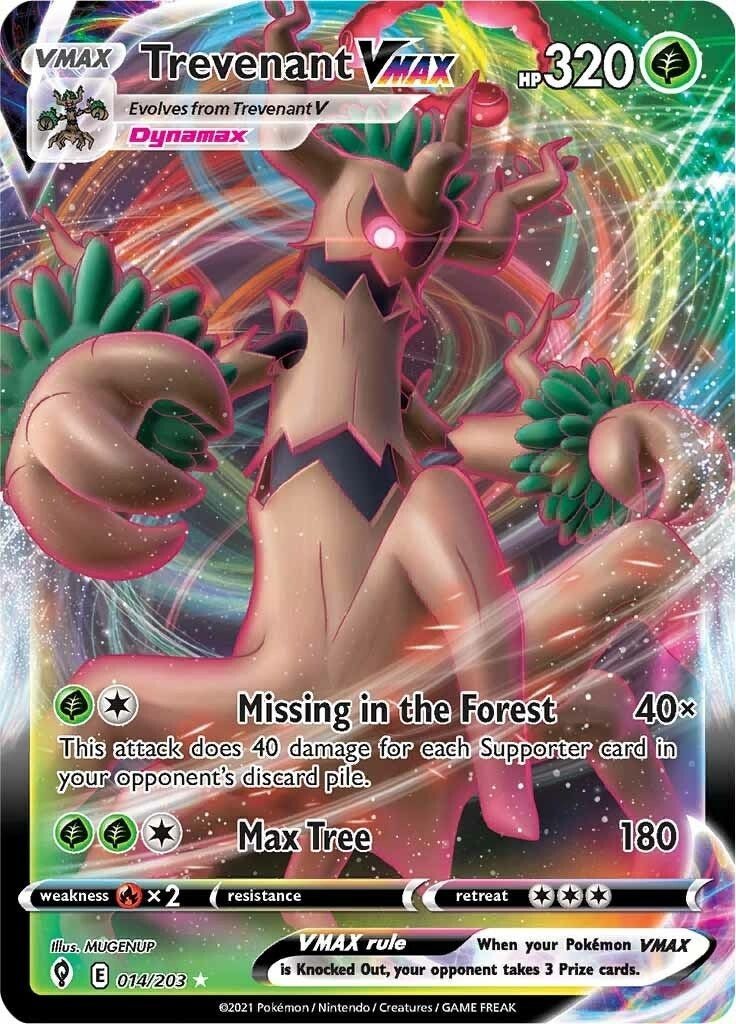 Image for Trevenant VMAX (014/203) [SWSH07: Evolving Skies] - Pokemon