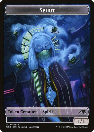 Spirit (002) // Construct (006) Double-sided Token [NEO-2 // 6] - [Kamigawa: Neon Dynasty] (English)