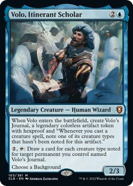 Volo, Itinerant Scholar (103) [Commander Legends: Battle for Baldur's Gate]
