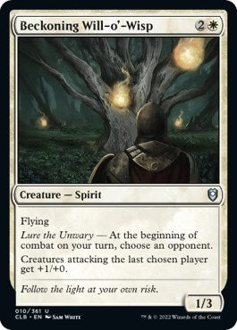 Beckoning Will-o'-Wisp (10) [Commander Legends: Battle for Baldur's Gate]