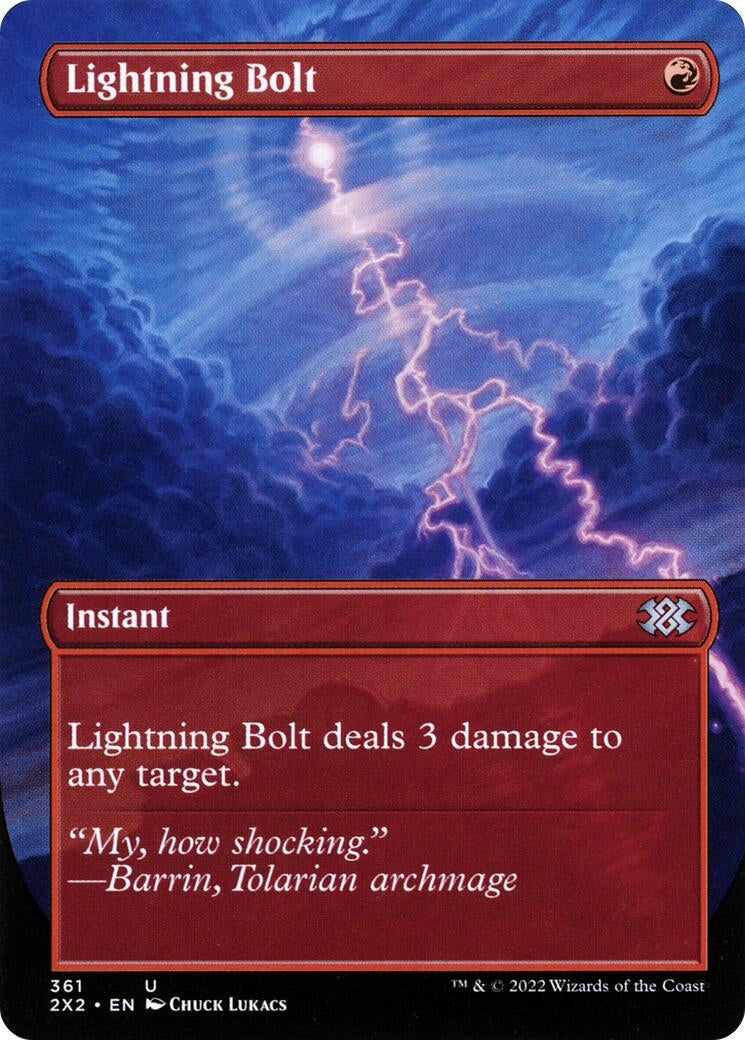 Lightning Bolt (Borderless) (361) [Double Masters 2022]