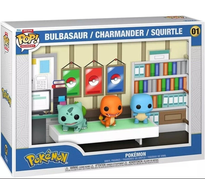 Funko Pop! Moments Deluxe: Pokemon - Starters - Bulbasaur, Charmander, Squirtle