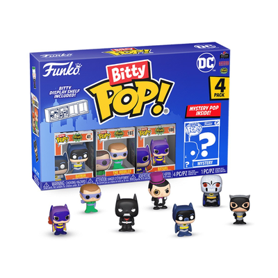 Funko Bitty Pop! DC Comics 4-Pack Batman, The Riddler, Batgirl, and Mystery