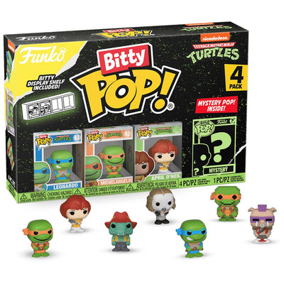 Funko Bitty Pop! Teenage Mutant Ninja Turtles 4-Pack Leonardo, Michelangelo, April O’Neil, and Mystery