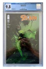 Spawn #314 – Francesco Mattina Cover A – CGC 9.8 enhanced white-background slab presentation, certification 3800722001