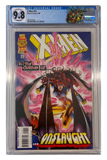 X-Men #53 – Onslaught Cover – CGC 9.8 original slab photo auto-cropped and centered, certification 3876635001