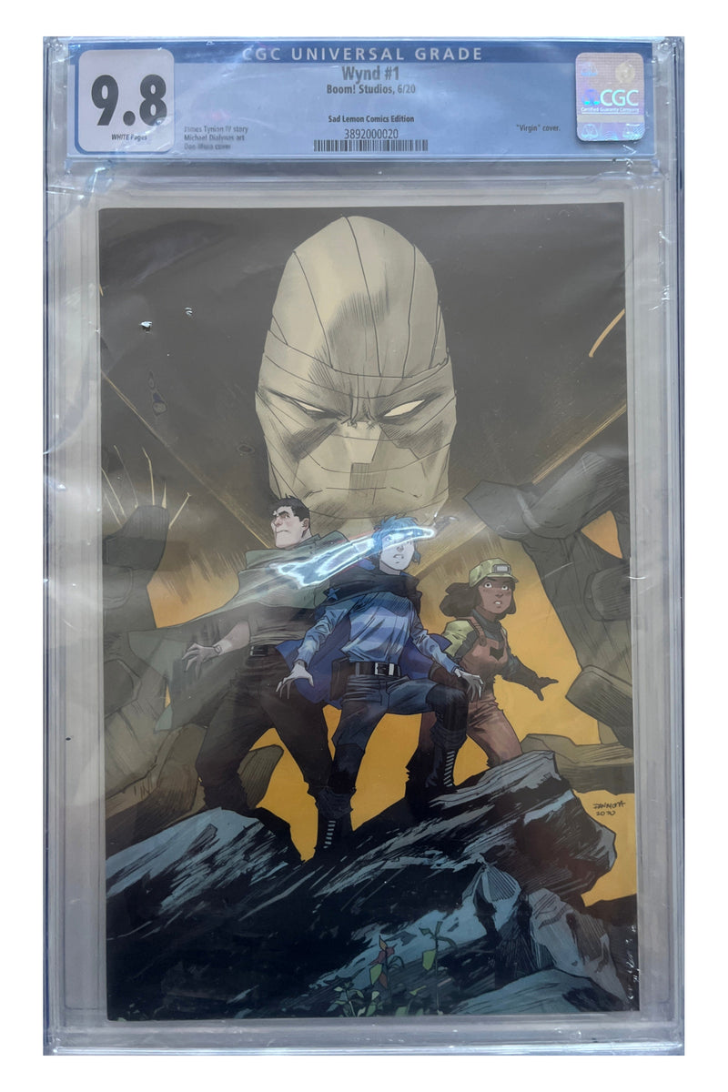 Wynd #1 – Dan Mora Sad Lemon Comics Virgin Edition – CGC 9.8 enhanced white-background slab presentation, certification 3892000020