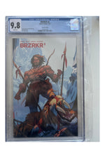 BRZRKR #2 – Dan Mora Second Printing – CGC 9.8 original slab photo auto-cropped and centered, certification 3923621001
