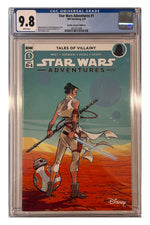 Star Wars Adventures #1 – Retailer Incentive Edition A – CGC 9.8 enhanced white-background slab presentation, certification 3952012009