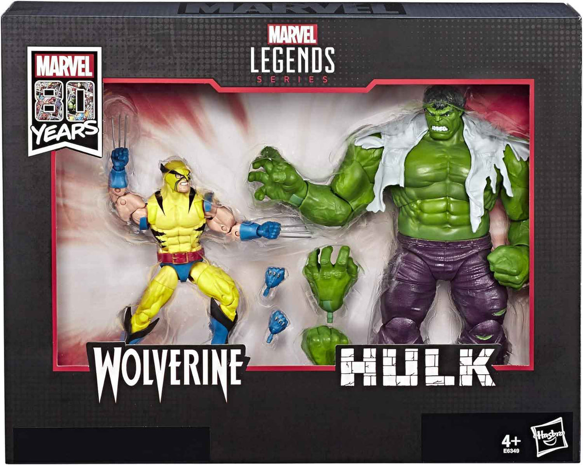 Marvel Legends 80th Anniversary Wolverine & Hulk Action Figure 2-Pack [Comic Version]
