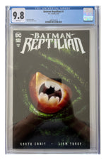 Batman: Reptilian #1 – Liam Sharp Cover – CGC 9.8 enhanced white-background slab presentation, certification 3957213073