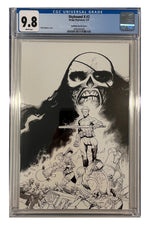 Skybound X #2 – Cliff Rathburn Sketch Cover – CGC 9.8 enhanced white-background slab presentation, certification 3995436009