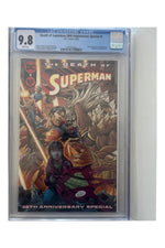 Death of Superman 30th Anniversary Special #1 – Dan Jurgens & Brett Breeding Gatefold Cover – CGC 9.8 enhanced white-background slab presentation, certification 4155916053