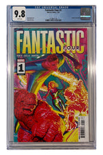 Fantastic Four #1 – Alex Ross Cover – CGC 9.8 enhanced white-background slab presentation, certification 4176827136