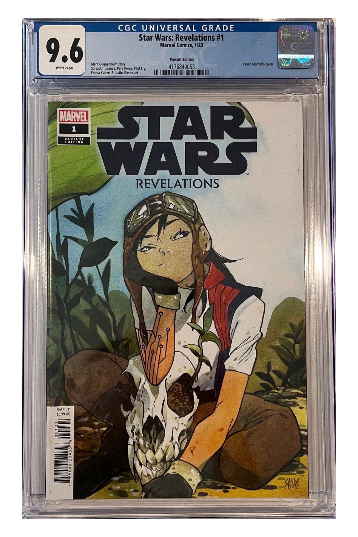Star Wars: Revelations #1 – Peach Momoko Variant – CGC 9.6 enhanced white-background slab presentation, certification 4176840053