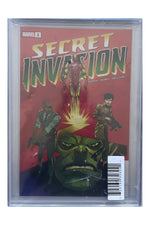 Secret Invasion #1 – Matteo Lolli Cover – CGC 9.6 enhanced white-background slab presentation, certification 4177259069