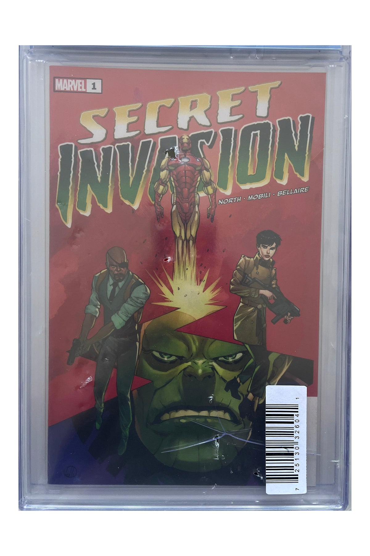 Secret Invasion #1 – Matteo Lolli Cover – CGC 9.6 enhanced white-background slab presentation, certification 4177259069