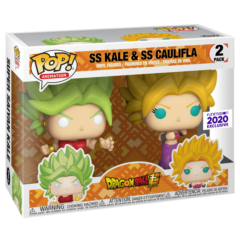 Funko Pop! Dragon Ball Super: Super Saiyan Kale & Super Saiyan Caulifla 2-Pack Funimation Exclusive