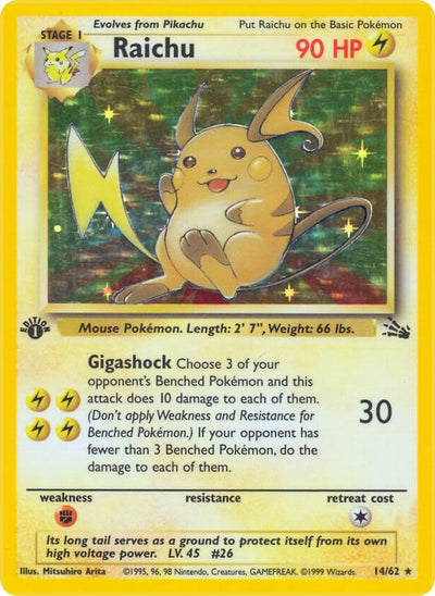 Raichu (14) (14/62) [Fossil]