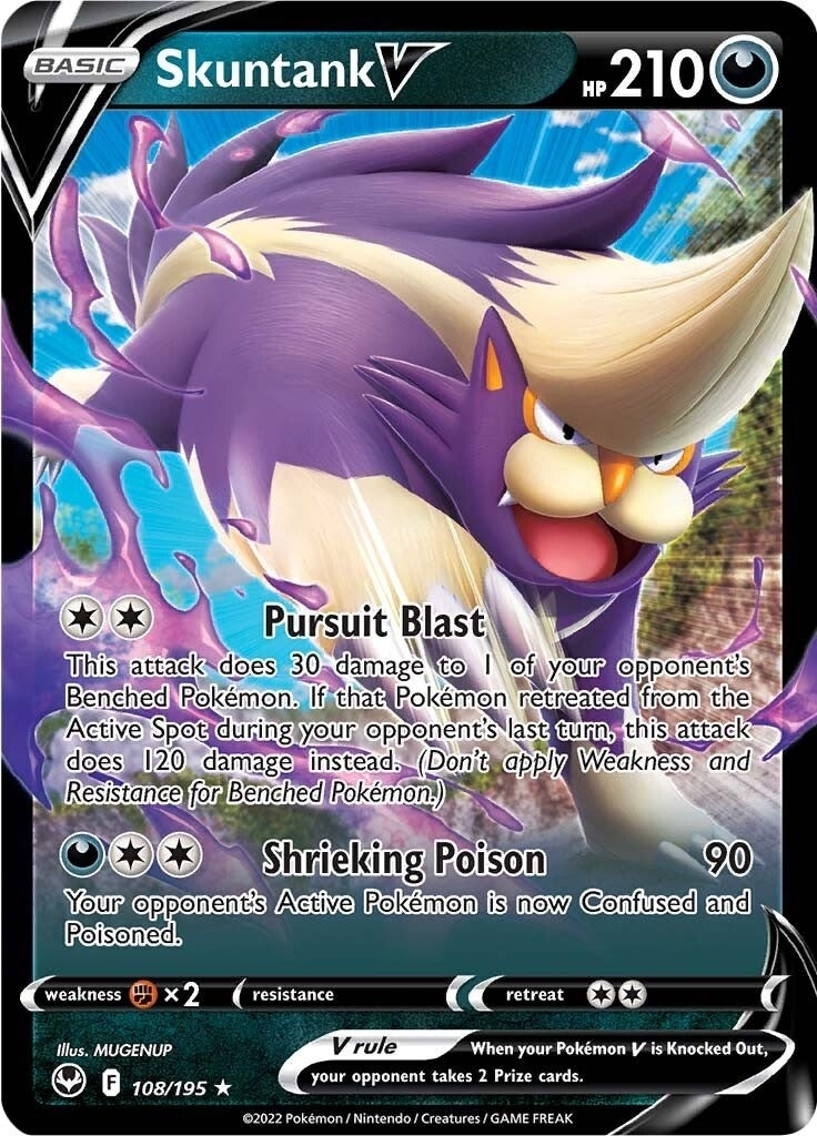 Image for Skuntank V (108/195) [SWSH12: Silver Tempest] - Pokemon