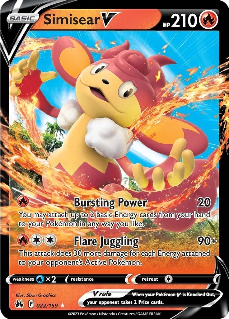 Image for Simisear V (022/159) [SWSH: Crown Zenith] - Pokemon