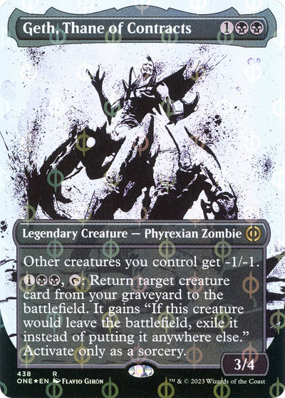 Geth, Thane of Contracts (Showcase) (Step-and-Compleat Foil) [ONE-438] - [Phyrexia: All Will Be One] (English)