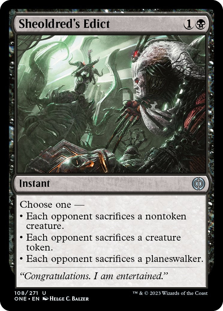 Sheoldred's Edict [Phyrexia: All Will Be One]