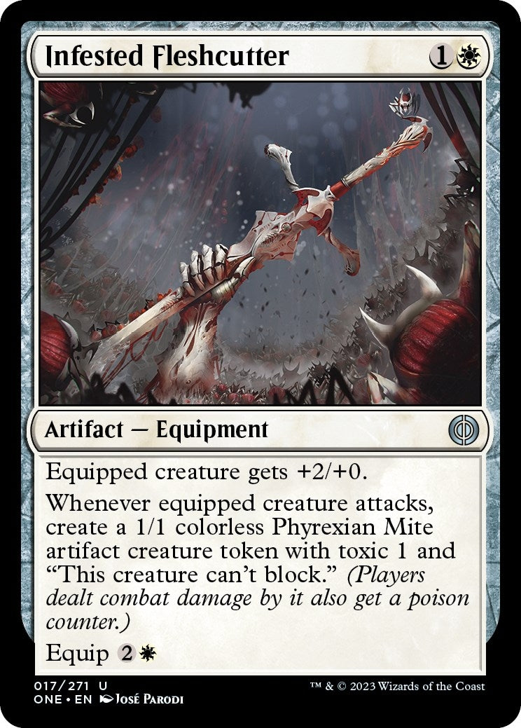 Infested Fleshcutter (17) [Phyrexia: All Will Be One]