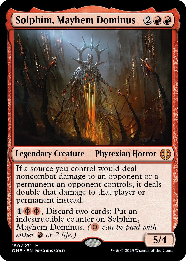 Image for Solphim, Mayhem Dominus (150) [Phyrexia: All Will Be One] - Magic: The Gathering