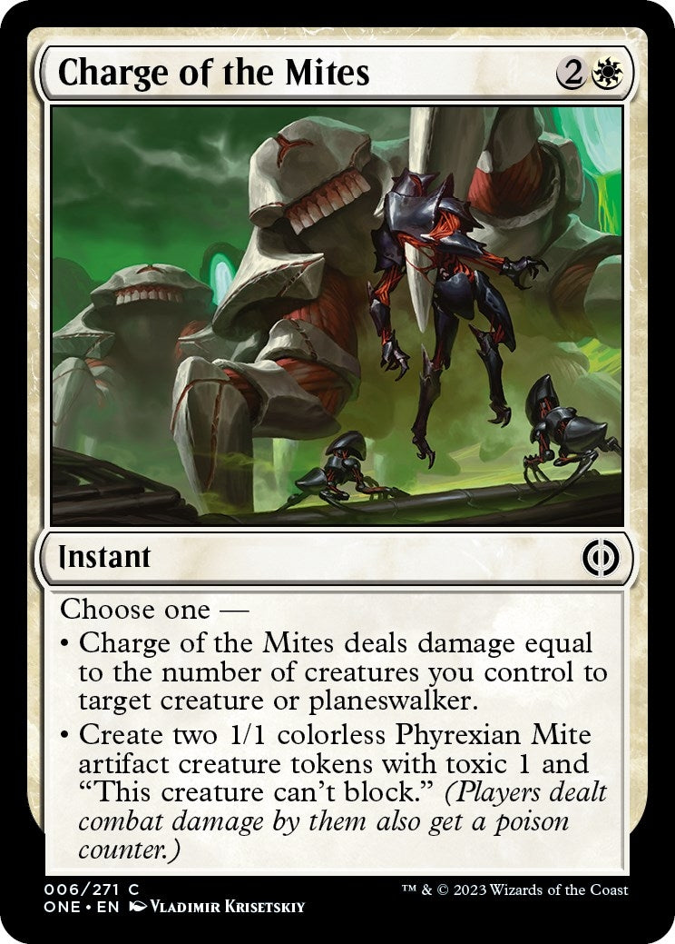 Charge of the Mites (6) [Phyrexia: All Will Be One]