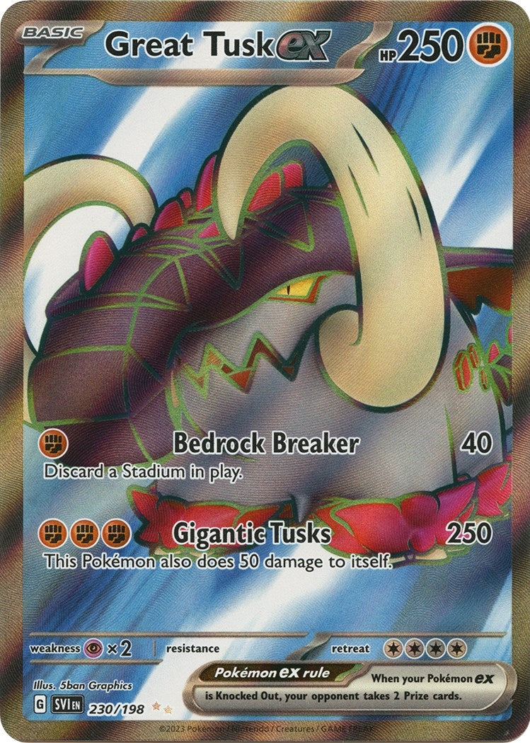 Image for Great Tusk ex (230/198) [SV01: Scarlet & Violet Base Set] - Pokemon