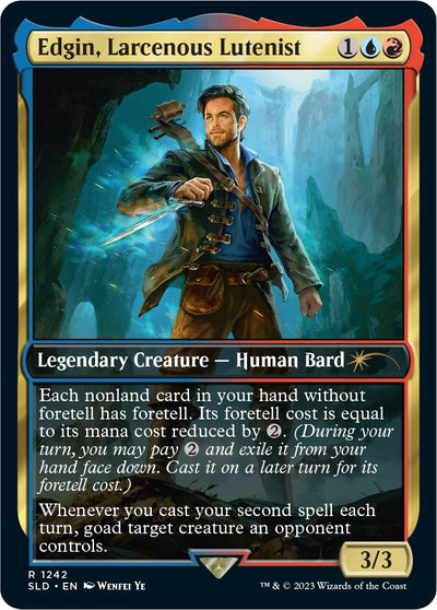 Edgin, Larcenous Lutenist (1242) [Secret Lair Drop Series]