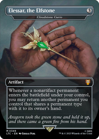 Elessar, the Elfstone - Cloudstone Curio (Borderless) - Commander: The Lord of the Rings: Tales of Middle-earth [LTC-349]