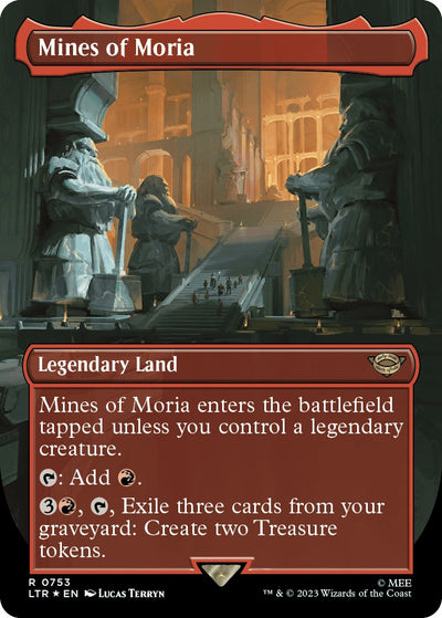 Mines of Moria (Borderless) (Surge Foil) [LTR-753] - [Universes Beyond: The Lord of the Rings: Tales of Middle-earth] (English)