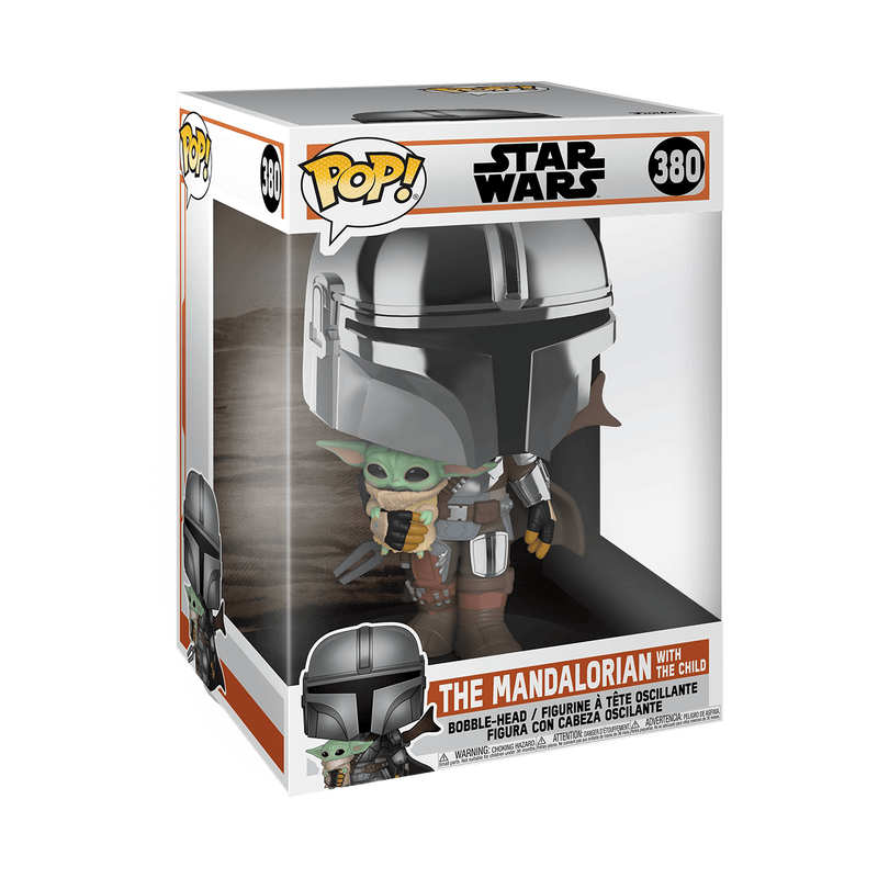 Funko Pop! Jumbo 10-inch The Mandalorian (Chrome) #381