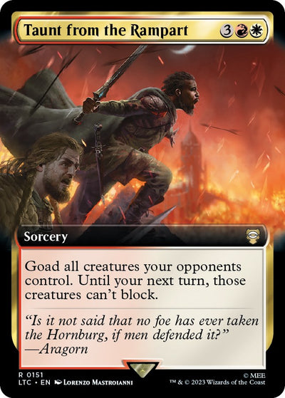 Taunt from the Rampart (Extended Art) [LTC-151] - [Commander: The Lord of the Rings: Tales of Middle-earth] (English)