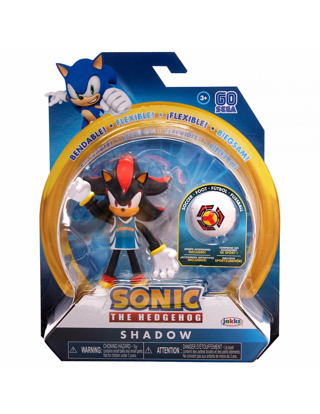 Sonic The Hedgehog 4" Rugby Shadow Action Figure