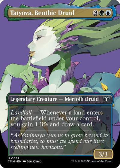 Tatyova, Benthic Druid (Borderless) [CMM-687] - [Commander Masters] (English)