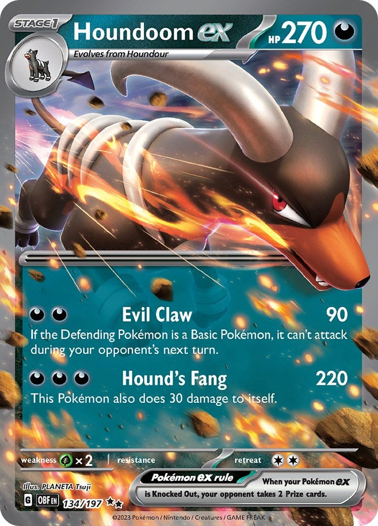 Houndoom ex (134/197) [SV03: Obsidian Flames]