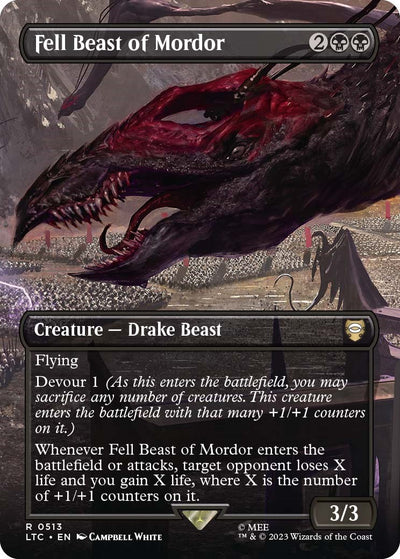 Fell Beast of Mordor (Borderless) [LTC-513] - [Commander: The Lord of the Rings: Tales of Middle-earth] (English)